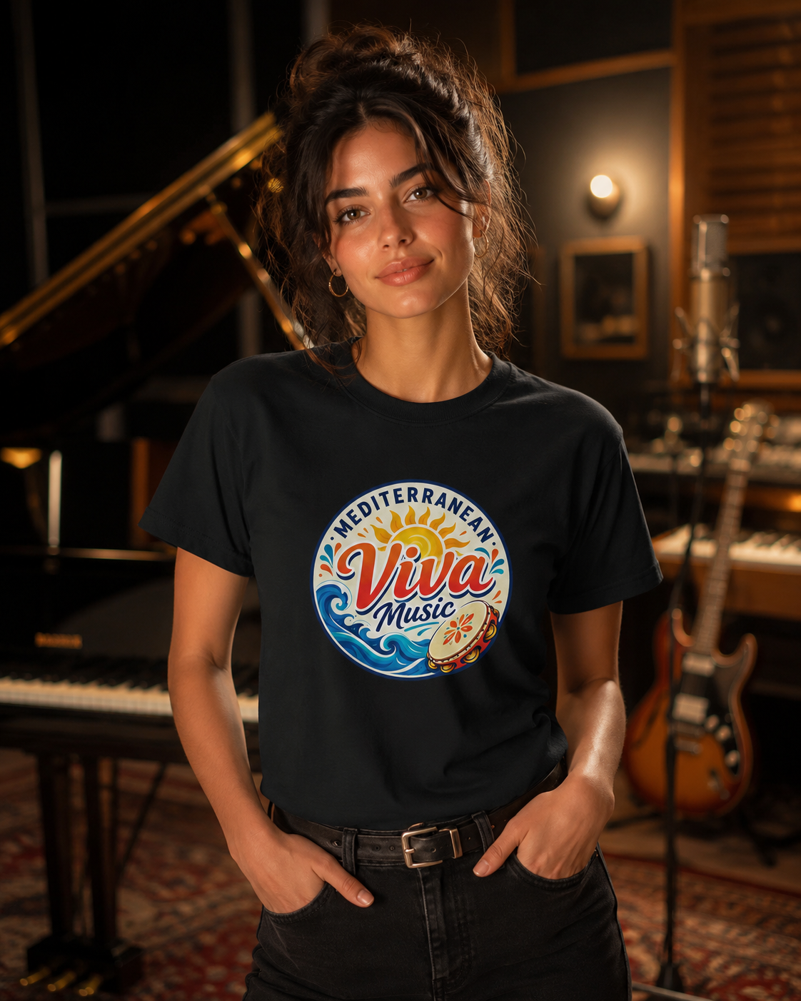 Maglietta Mediterranean Viva Music — Logo Ufficiale