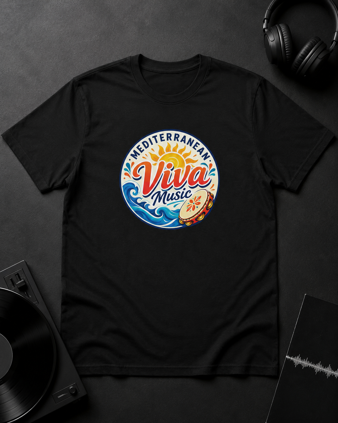 Maglietta Mediterranean Viva Music — Logo Ufficiale