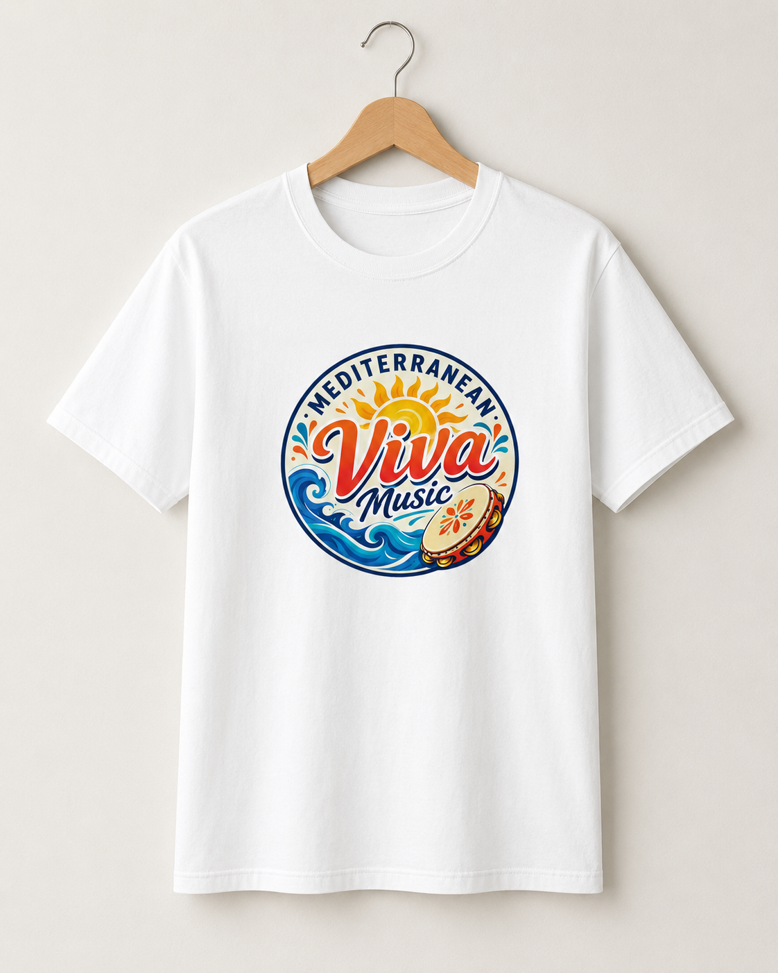 Maglietta Mediterranean Viva Music — Logo Ufficiale