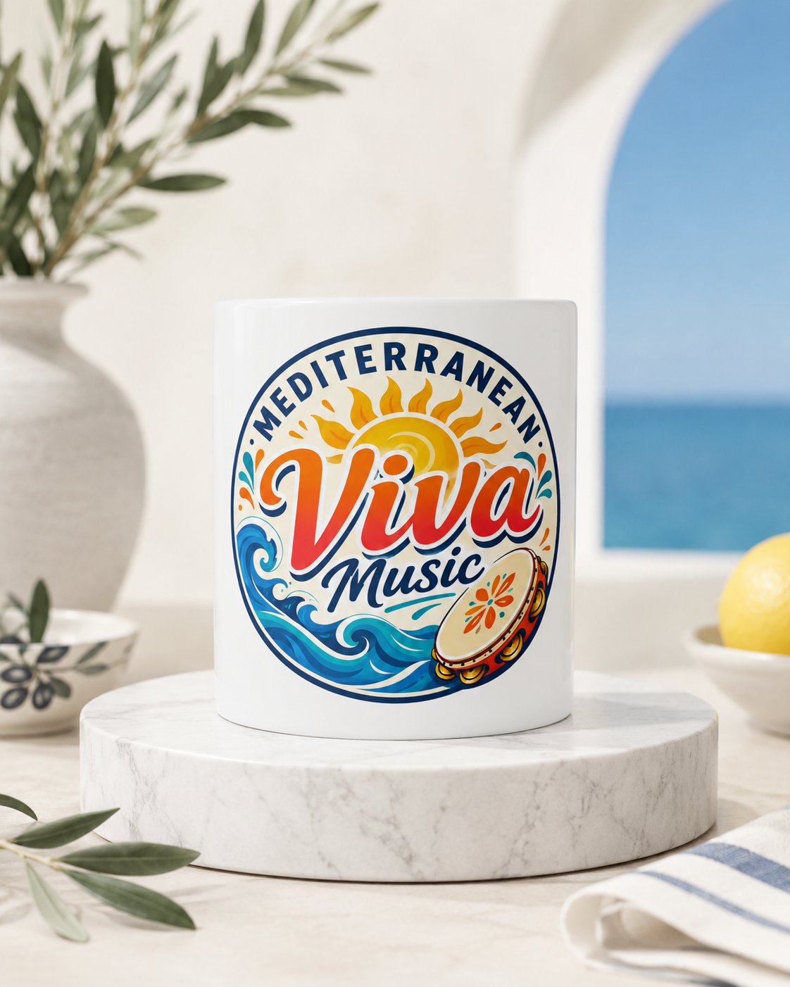 Tazza Mediterranean Viva Music — Logo Ufficiale