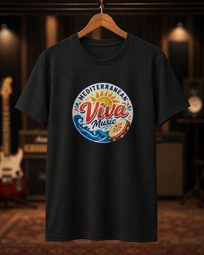 Maglietta Mediterranean Viva Music — Logo Ufficiale