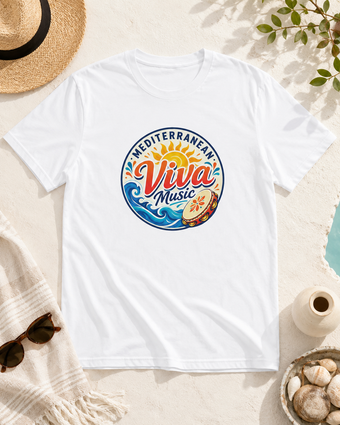 Maglietta Mediterranean Viva Music — Logo Ufficiale